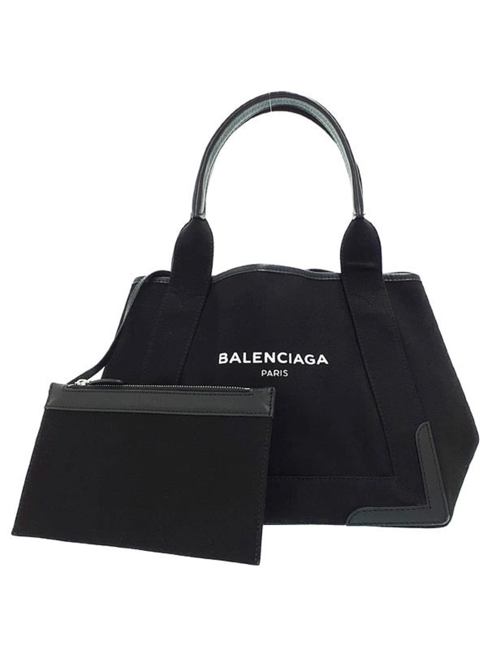 Balenciaga Navy Blue Cabas Tote Bag